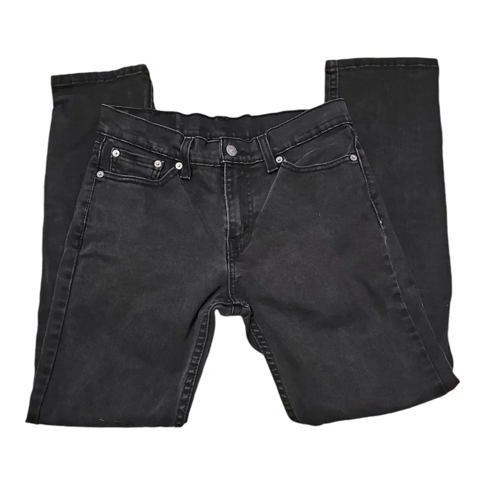 Levis‎ Mens Black 511 Performance Slim Straight Stretch Denim Jeans Size 29x30